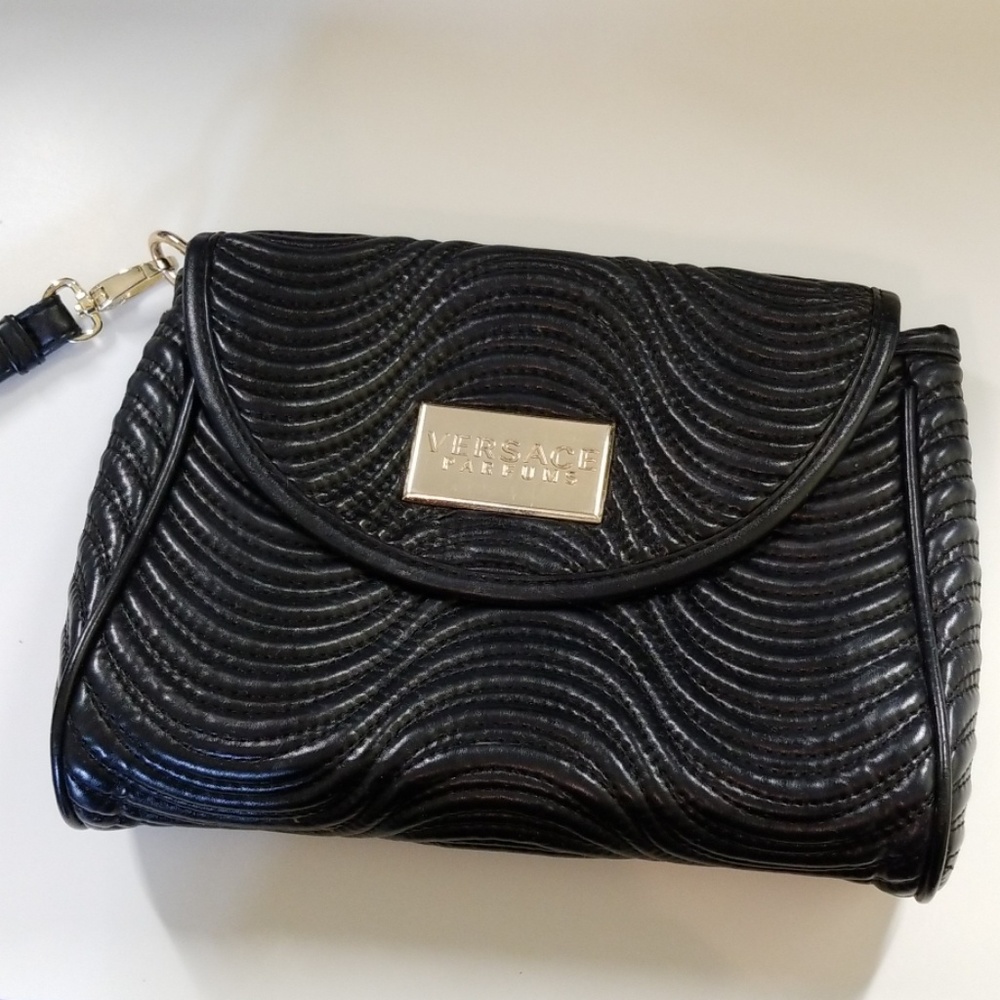 Versace Parfums wristlet/cosmetic bag